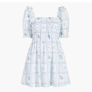 Hill House Blue Floral Mini Dress